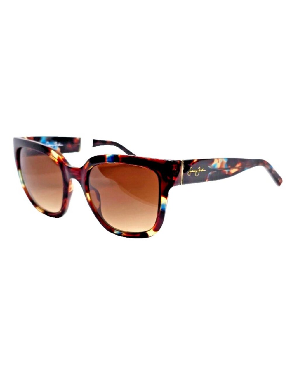 SeanJohn SJLOS2001 Womens Rx able Fashion Sunglasses Blue Brown Demi 54 21 145 - Picture 3 of 8